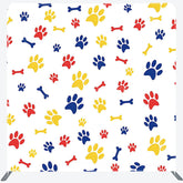 Lofaris Red Blue Yellow Paw Print Square Tension Backdrop